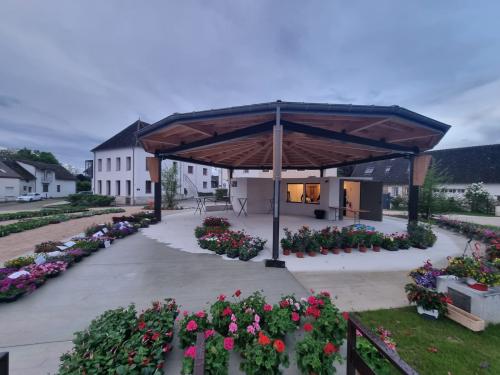 Vente de fleurs à la halle